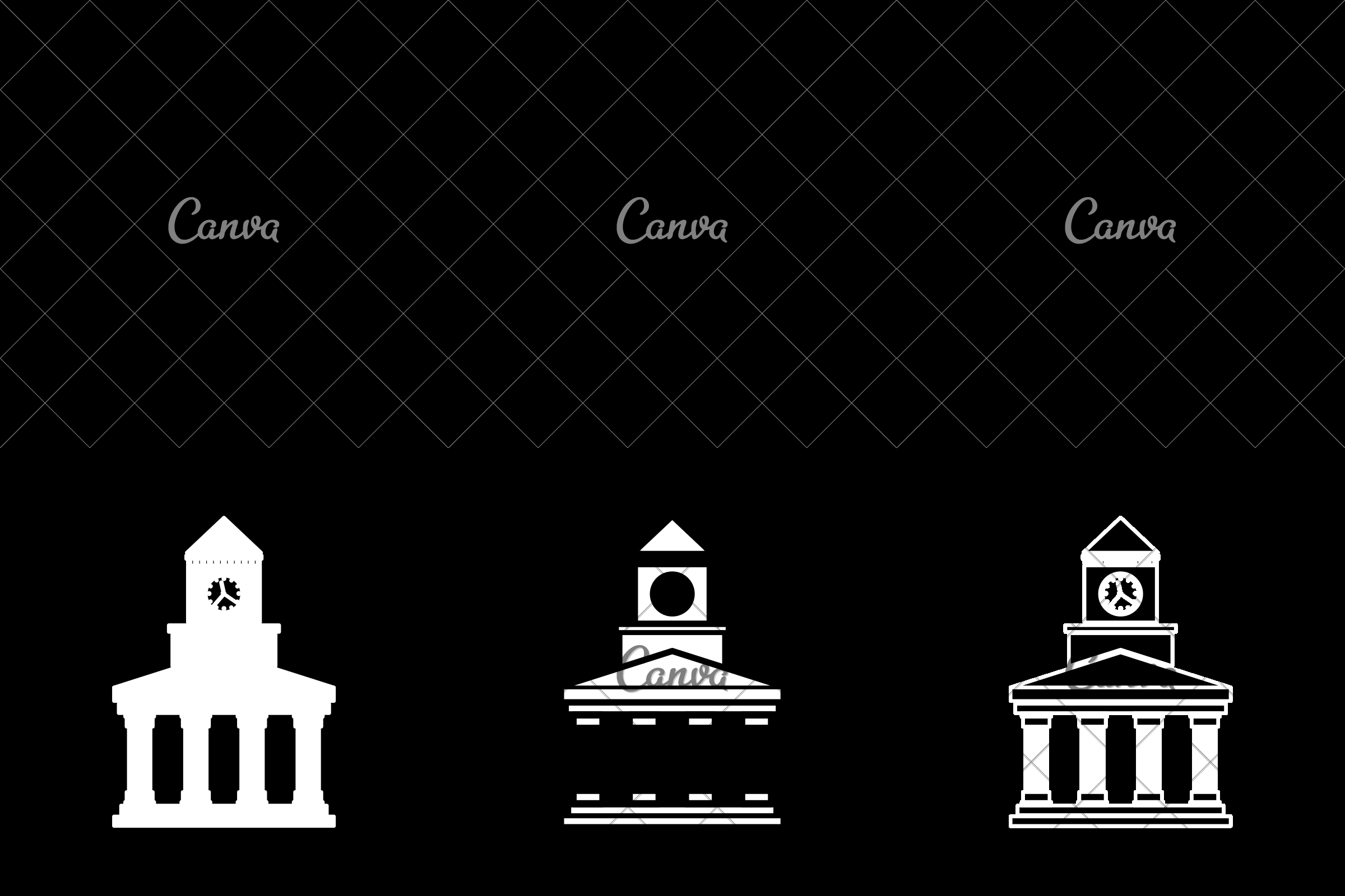 2400x1600 Town Hall Vector Icon