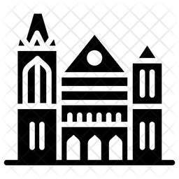 256x256 Frere Hall Icon Of Glyph Style