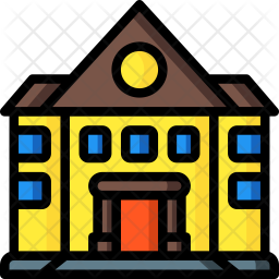 256x256 Town Hall Icon Of Colored Outline Style