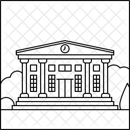 256x256 Town Hall Icon Of Line Style