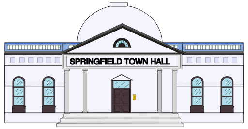 512x266 Town, Hall, Springfield, The Simspon Icon Free Of The Simpson