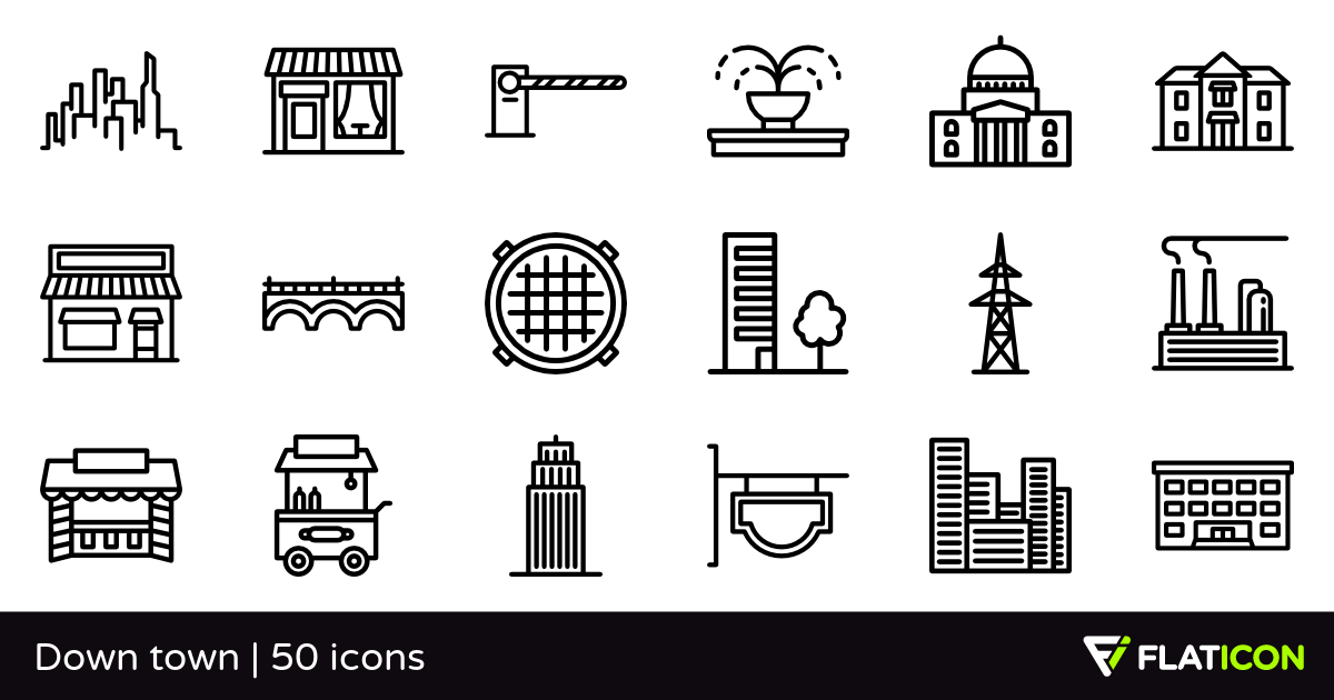 1200x630 Down Town Free Icons