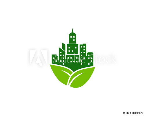 500x400 Eco Town Icon Logo Design Element