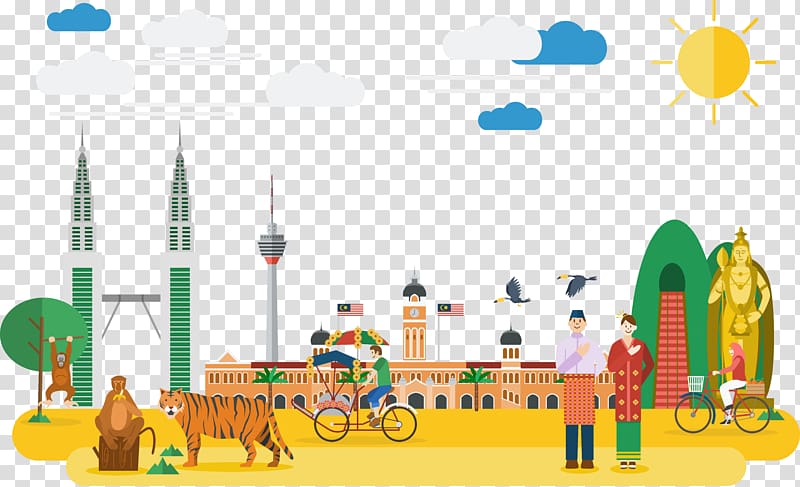 800x487 Malaysia Town Illustration, Flag Of Malaysia Icon, Park