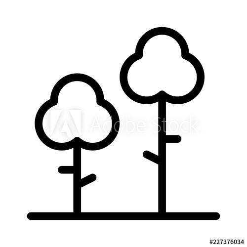 500x500 Forest Trees City Town Map Locations Vector Icon