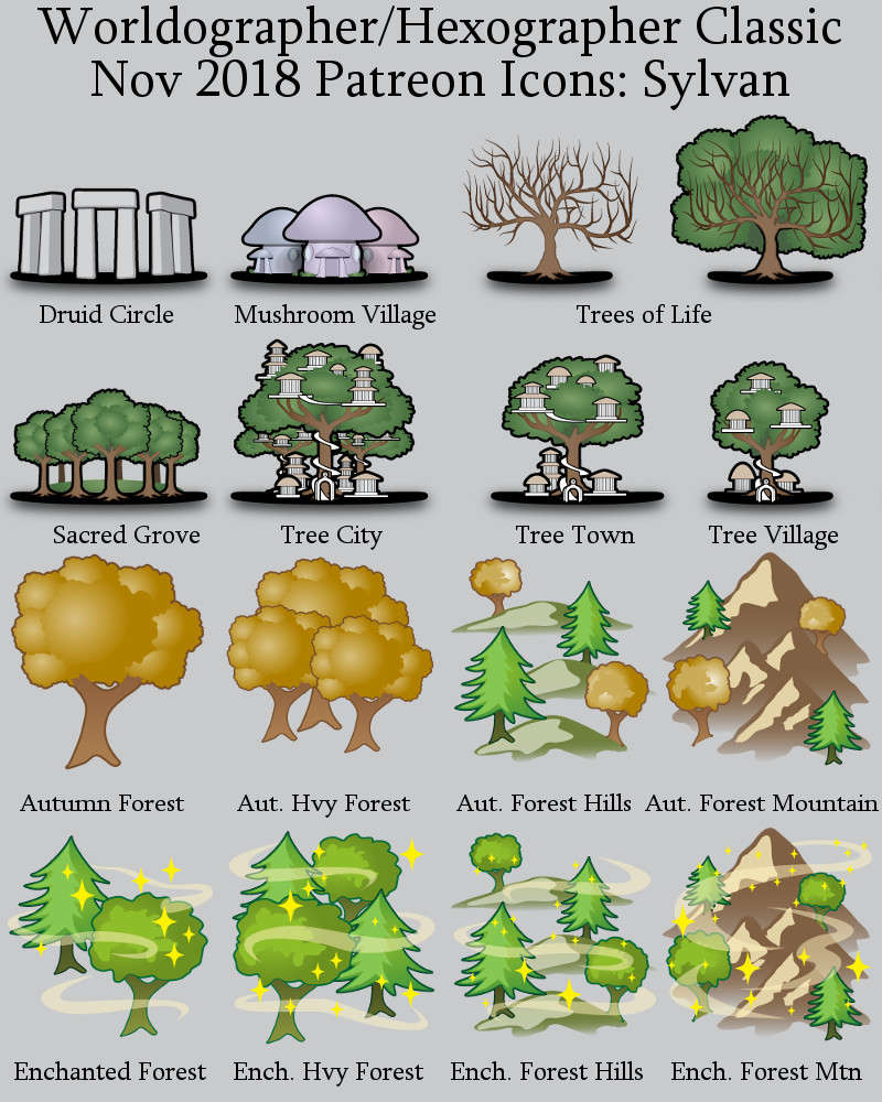 800x1000 Hexworldographer Classic Style Sylvan World Map Icons