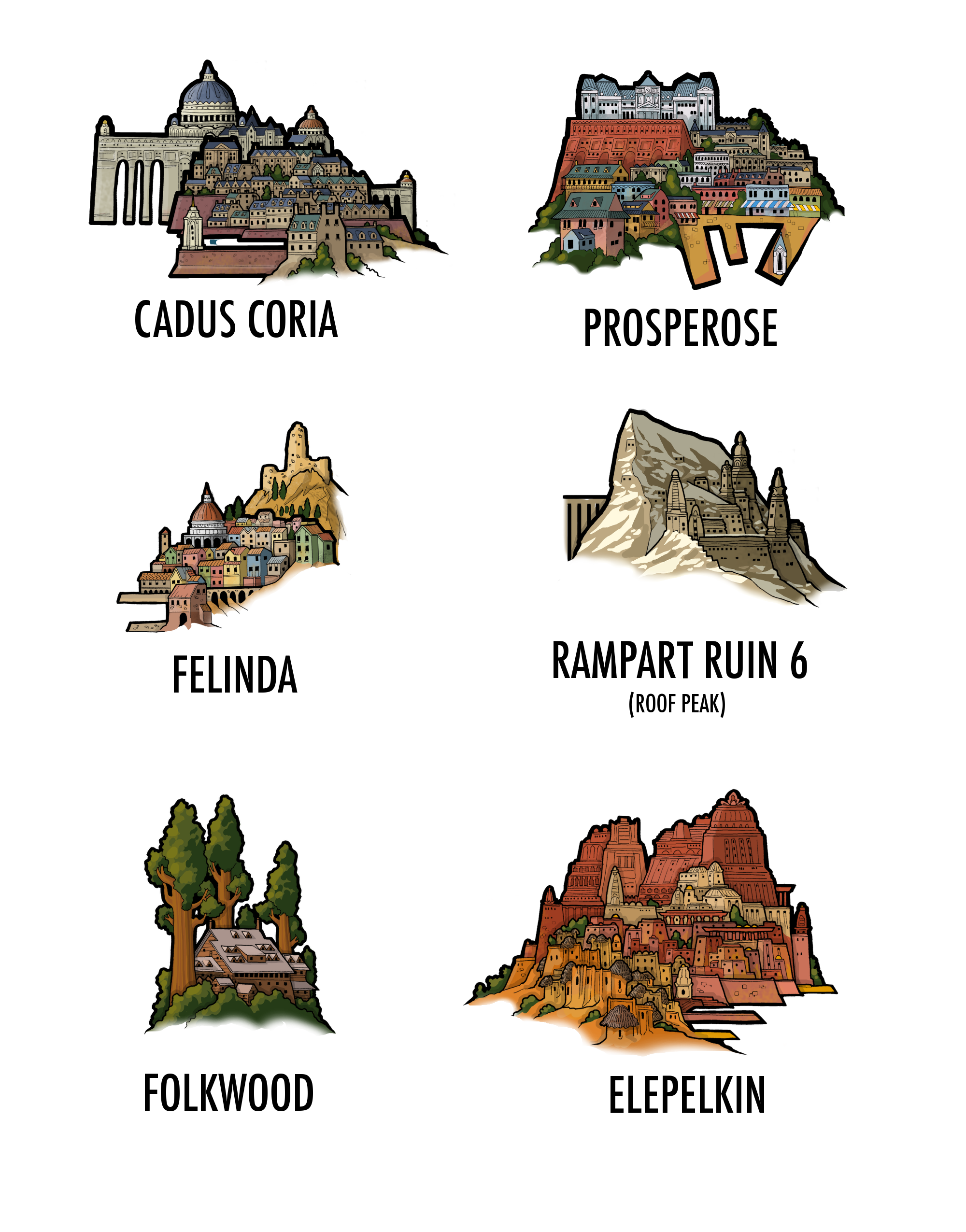 2000x2551 A Few City Icons I've Been Working On For A Re Drawre Vamp Of My