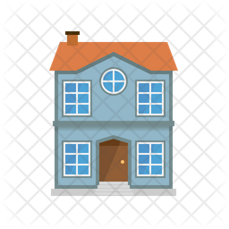 256x256 Townhouse Icon Of Flat Style