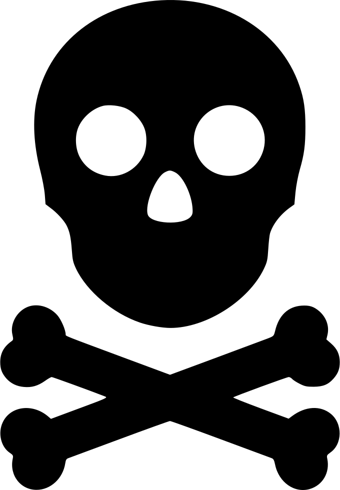680x980 Skull Toxic Pirate Danger Bones Png Icon Free Download