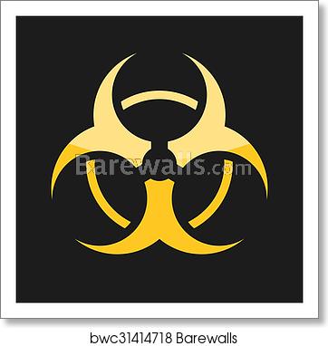 362x382 Toxic Icon, Bio Hazard Sign, Art Print Barewalls Posters
