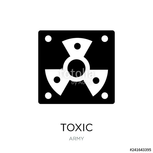 500x500 Toxic Icon Vector On White Background, Toxic Trendy Filled Icons