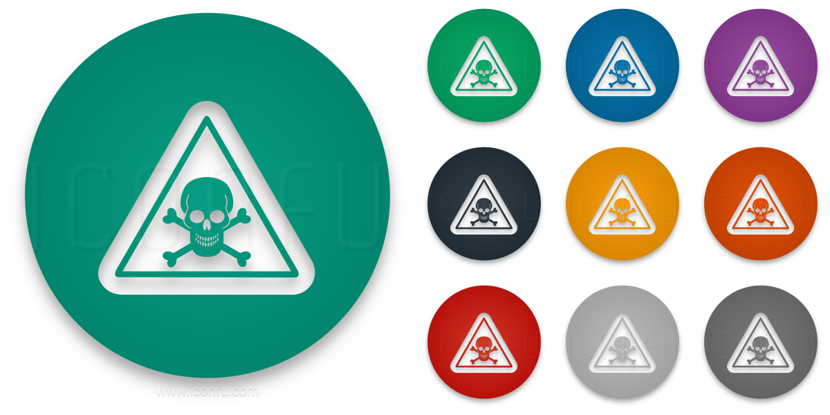 1200x600 Sign Warning Toxic Icon
