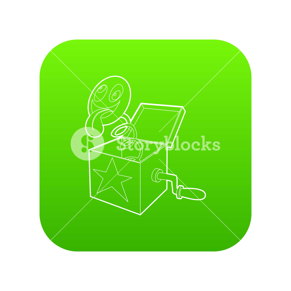 Toy Box In Spring Icon Green Isolated On White Background Royalty 1000x1000 Toy Box In Spring Icon Green Isolated On White Background Royalty
