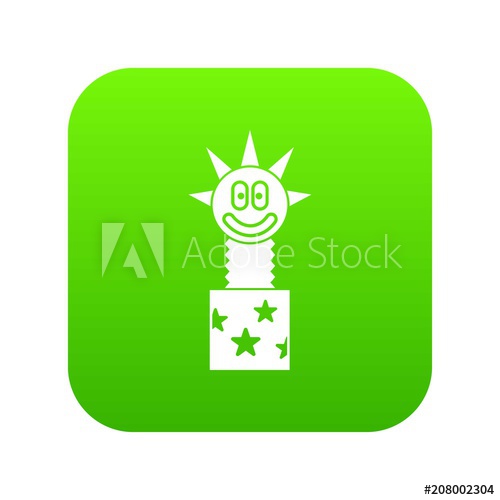 Toy Jumping Out Of Box Icon Digital Green For Any Design Isolated 500x500 Toy Jumping Out Of Box Icon Digital Green For Any Design Isolated