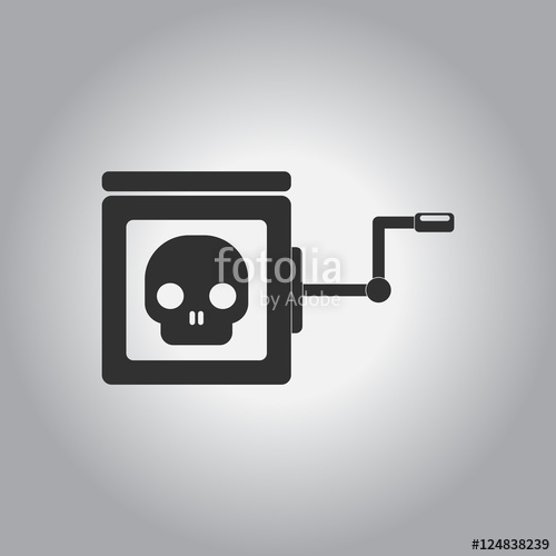 Vector Illustration In Flat Design Halloween Icon Skull In Toy Box 500x500 Vector Illustration In Flat Design Halloween Icon Skull In Toy Box