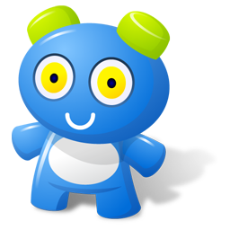 256x256 Blue Toy Icon Art Toys Iconset Fast Icon Design