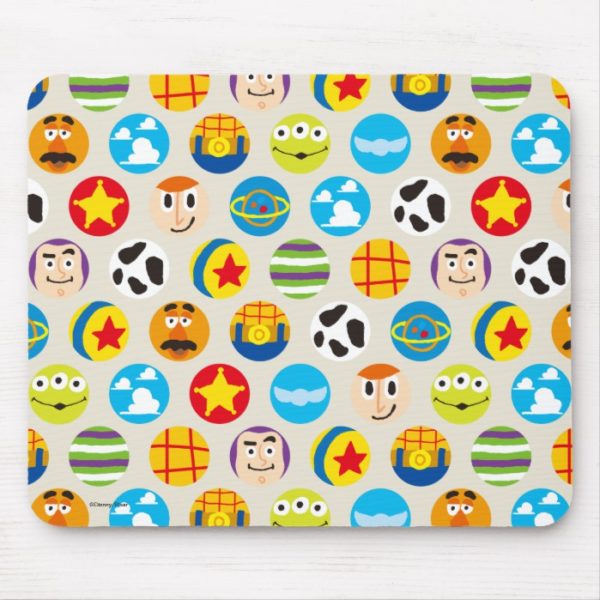 600x600 Toy Story Toy Icon Pattern Mouse Pad