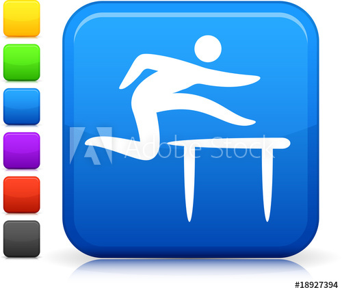 500x427 Track And Field Icon On Square Internet Button