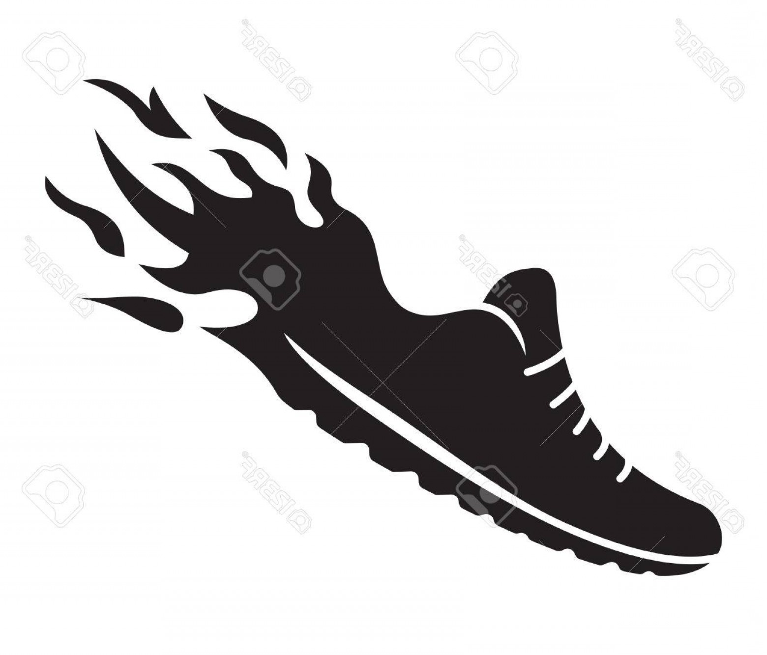 1560x1333 Photostock Vector Running Shoes In Fire Icon Soidergi