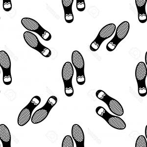 300x300 Photostock Vector Running Sport Shoes Vector Footprint Set