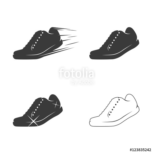 500x500 Clean Running Shoe Icon Or Logo Set Stock Image And Royalty Free