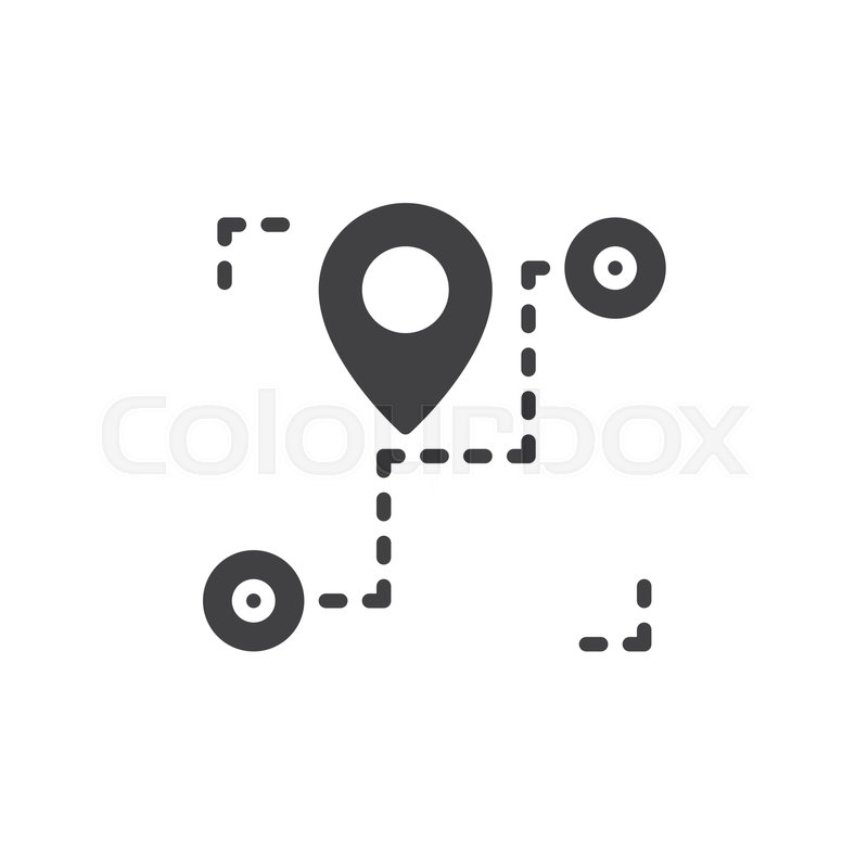 800x800 Track Order Icon Vector, Filled Flat Stock Vector Colourbox