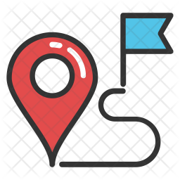 256x256 Road Tracking Icon Of Colored Outline Style