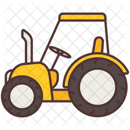 256x256 Tractor Icon Of Colored Outline Style