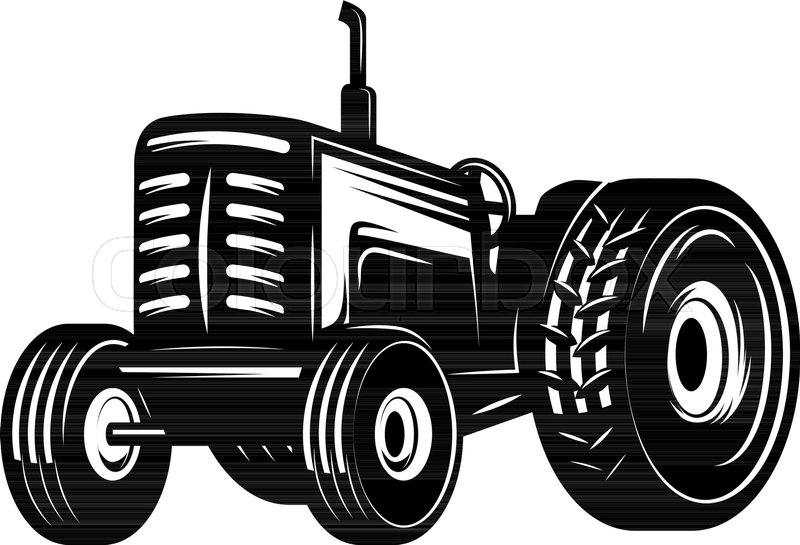 800x545 Tractor Icon Isolated On White Stock Vector Colourbox