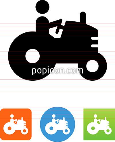 400x491 Vector Tractor Icon