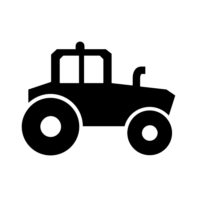 640x640 Tractor Icon, Black, Equipment Png And Vector