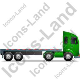 256x256 Tractor Flatbed Trailer Right Green Icon, Pngico Icons