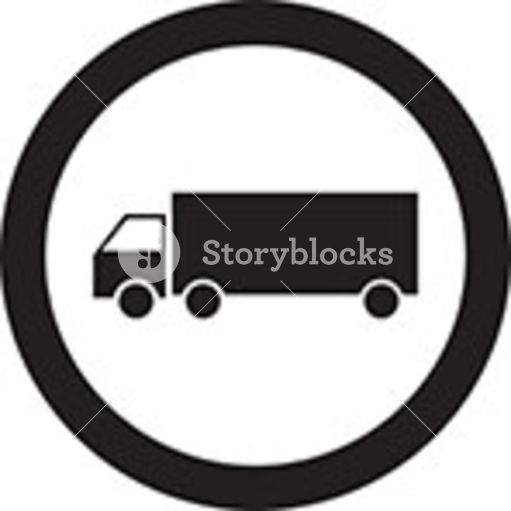 1000x1000 Tractor Trailer Icon Royalty Free Stock Image