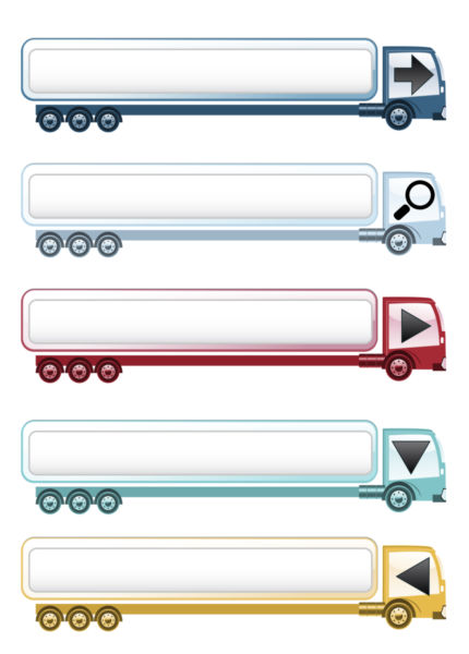430x600 Vector Art Tractor Trailer Billboard Icon Buttons