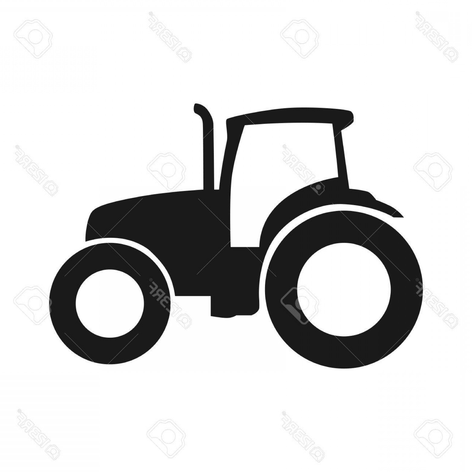 1560x1560 Photostock Vector Tractor Vector Icon Pictogram Tractor Side View