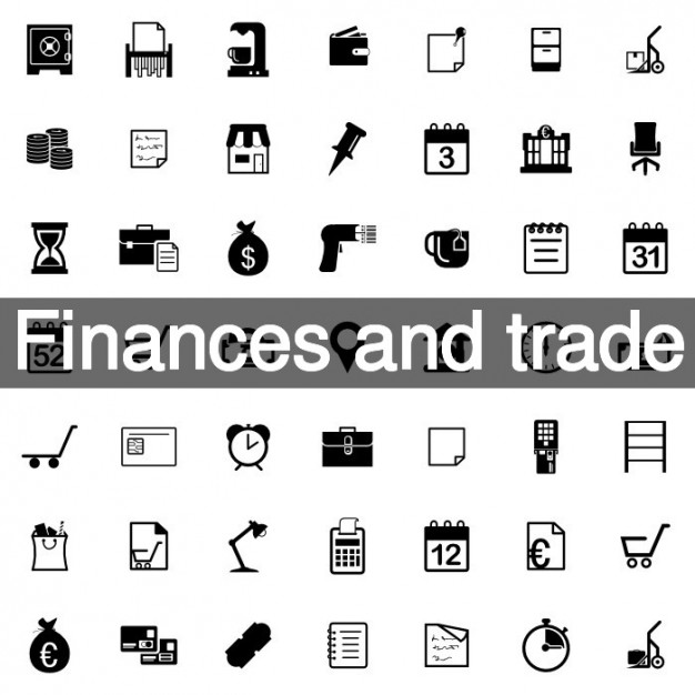 Finances And Trade Icon Set Vector Free Download 626x626 Finances And Trade Icon Set Vector Free Download