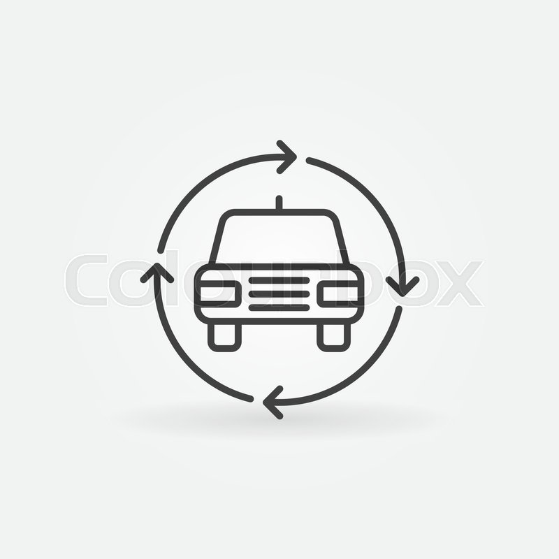 Car In Circular Arrows Icon 800x800 Car In Circular Arrows Icon