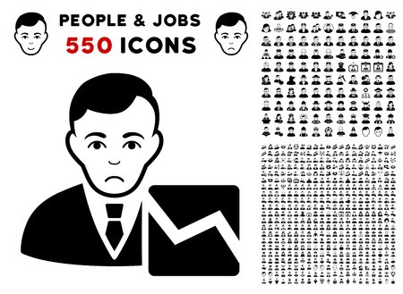 450x329 Unhappy Stock Trader Icon With Bonus Sad And Happy Person