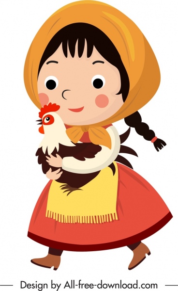 Young Girl Icon Traditional Dress Sketch Cartoon Design Free 368x600 Young Girl Icon Traditional Dress Sketch Cartoon Design Free