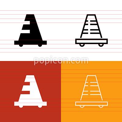 400x400 Traffic Cone Icon Set