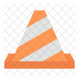 256x256 Traffic Cone Icon Of Flat Style