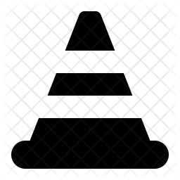 256x256 Traffic Cone Icon Of Glyph Style