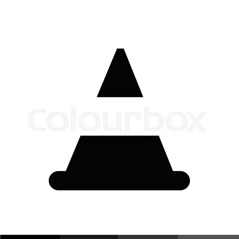 800x800 Traffic Cone Icon Illustration Design Stock Vector Colourbox