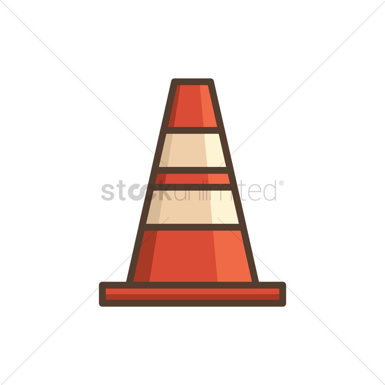 1300x1300 Traffic Cone Icon Vector Image
