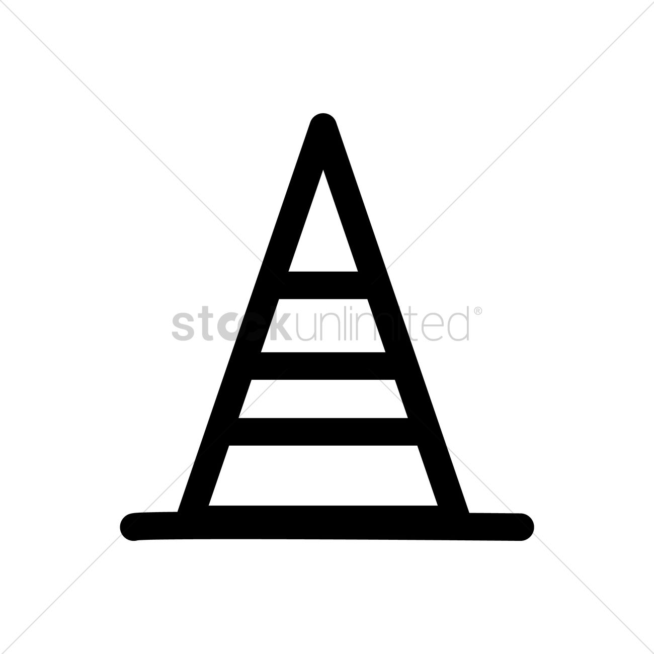1300x1300 Traffic Cone Icon Vector Image