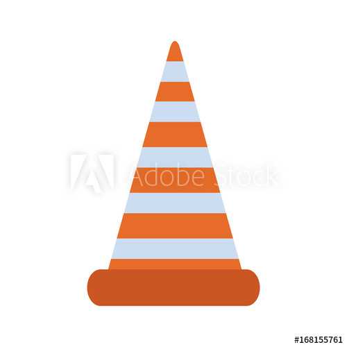 500x500 Traffic Cone Icon In Color Road Construction Warning