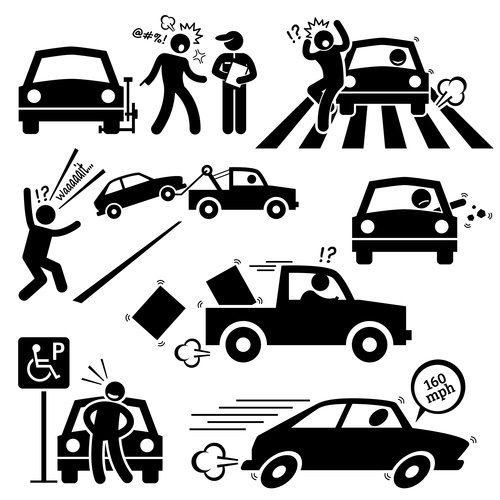 500x500 Traffic Accident Icon Vector Free Download
