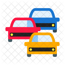 256x256 Traffic Jam Icon Of Flat Style