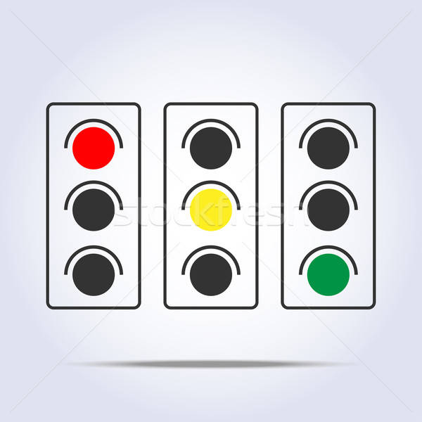 600x600 Traffic Light Icon Vector Illustration Aliaksandra Molash