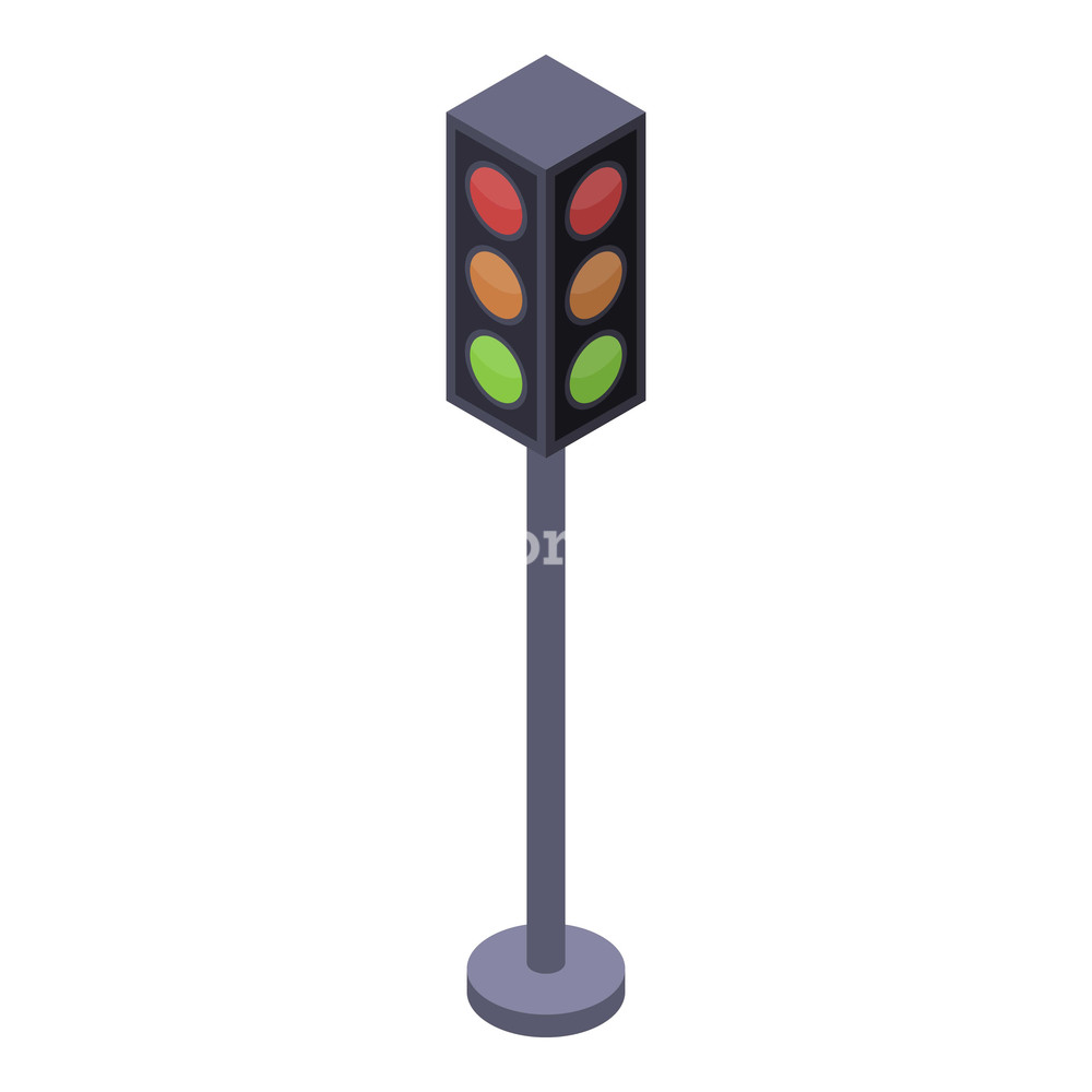 1000x1000 Intersection Traffic Lights Icon Isometric Of Intersection